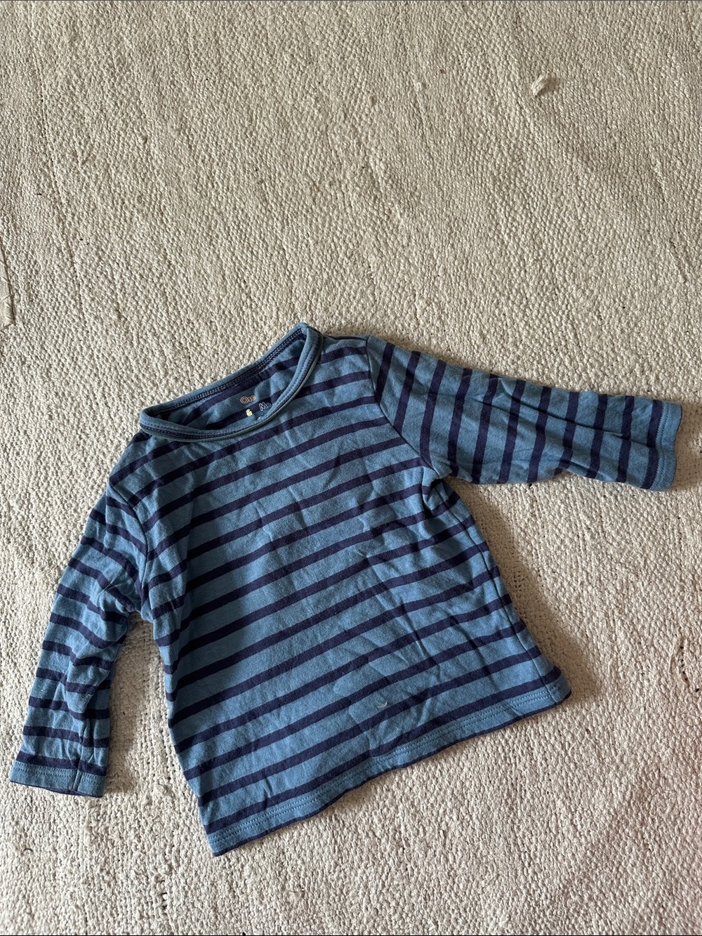 Oso & Me baby 12 month Striped Long Sleeve blue shirt
